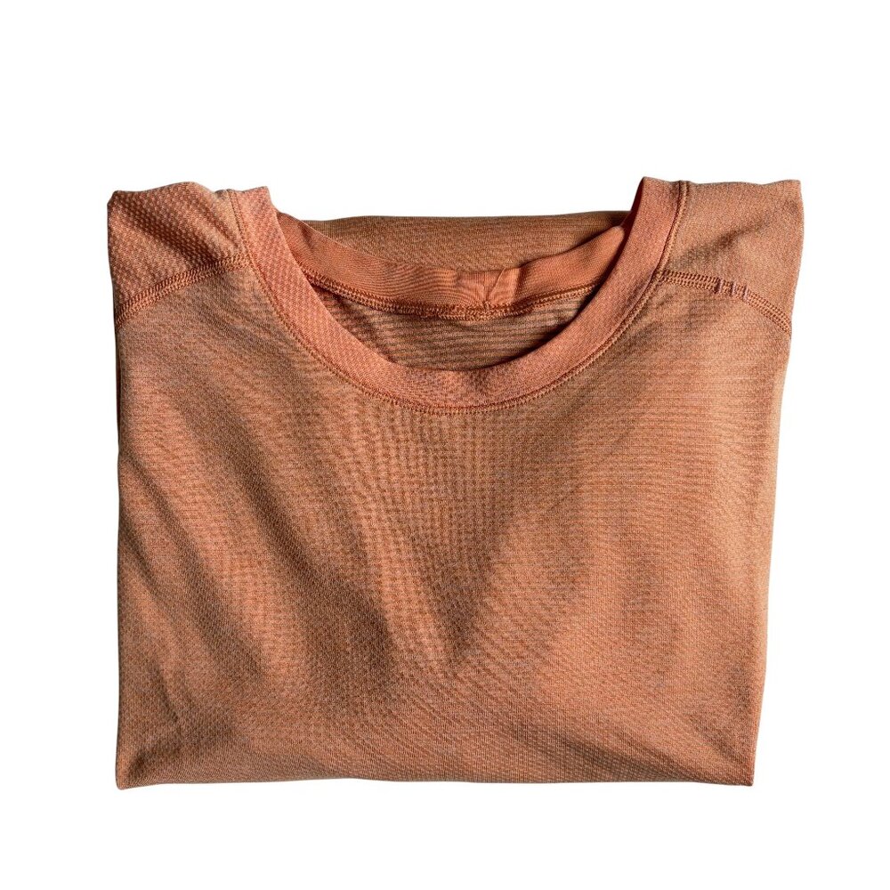 Lululemon Metal Vent Tech Long Sleeve Shirt (Stoney Peach / Warm Apricot) - L